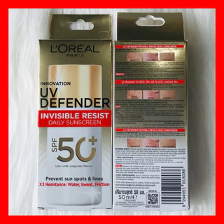 🔥ส่งทันทีได้ ล็อตใหม่สุด‼️แท้ 100%🔥Loreal UV Defender Invisible Fresh Matte Glow up Aquafusion ครีมกันแดดลอรีอัล SPF 50
