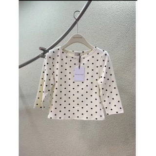Polka dot เสื้อลายจุดแขนสามส่วน คอกลม ป้ายValen