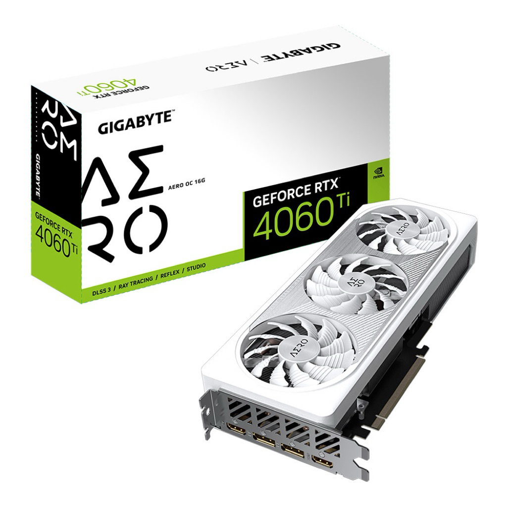 VGA GIGABYTE RTX4060Ti AERO OC 16GB (การ์ดจอมือสอง)