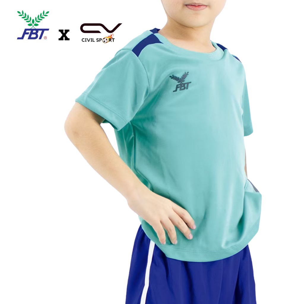 FBT เสื้อฟุตบอล  เสื้อกีฬาเด็ก ผ้าไมโครโพลีเอสเตอร์ ใส่สบาย รหัส B2A219