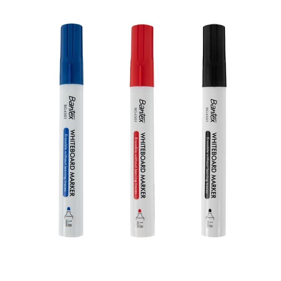 Bantex ปากกาไวท์บอร์ด ปากกามาร์กเกอร์ ปากกาเมจิ ลบได้ ชนิดหัวกลม ขนาดเส้น 1.8มม Whiteboard Marker