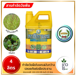 คายีซาเรส 4 ลิตร ตราหวีทอง กลูโฟซิเนต น้ำสีฟ้า กำจัดวัชพืชทั…