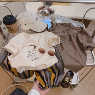 เสื้อยืดเด็ก เสื้อแขนสั้นเด็ก พิมพ์ลาย ผ้าฝ้าย ใส่สบาย สไตล์เกาหลี แฟชั่นฤดูร้อน
