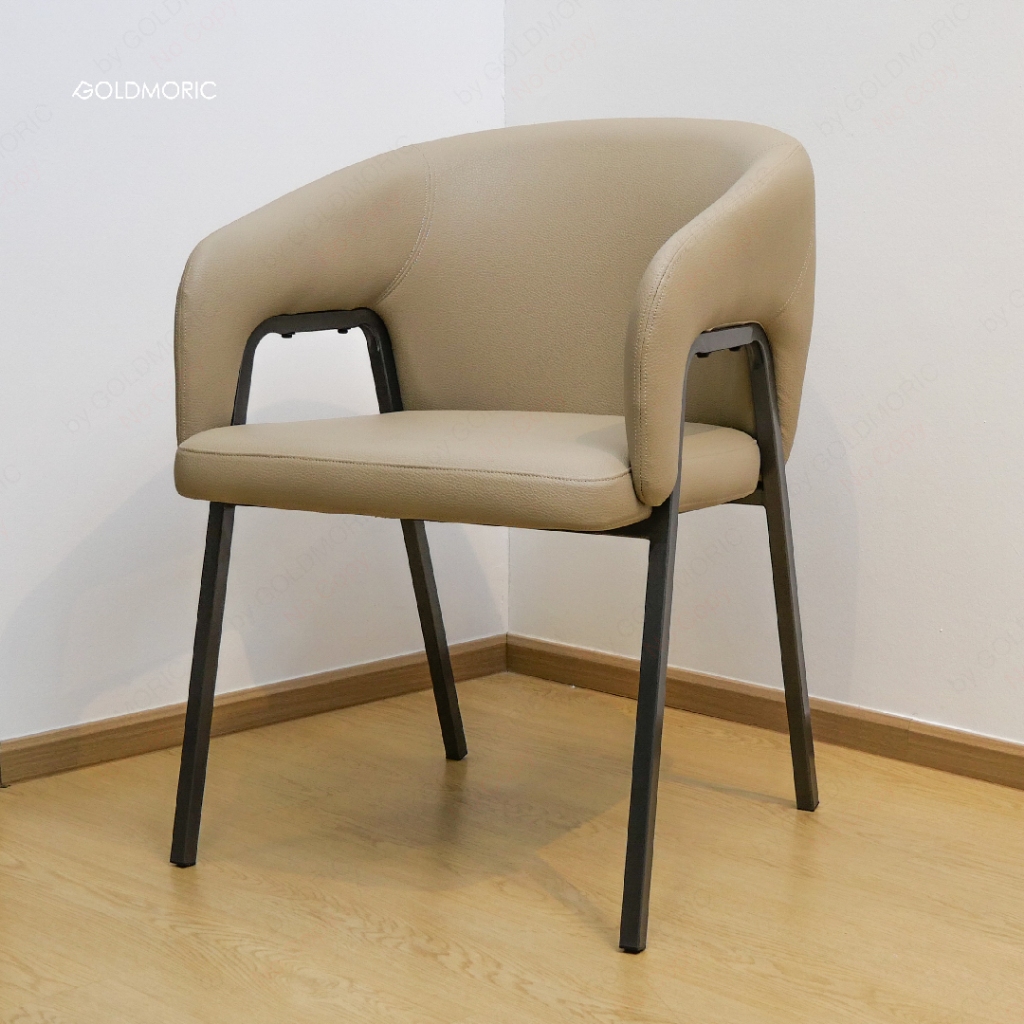 Goldmoric [ราคาพิเศษ!!] เก้าอี้รับประทานอาหาร เก้าอี้พรีเมี่ยม รุ่น Cosmo เบาะหนังขาเหล็กกันสนิม คุณภาพสูง Dining Chair - รูปที่ 4