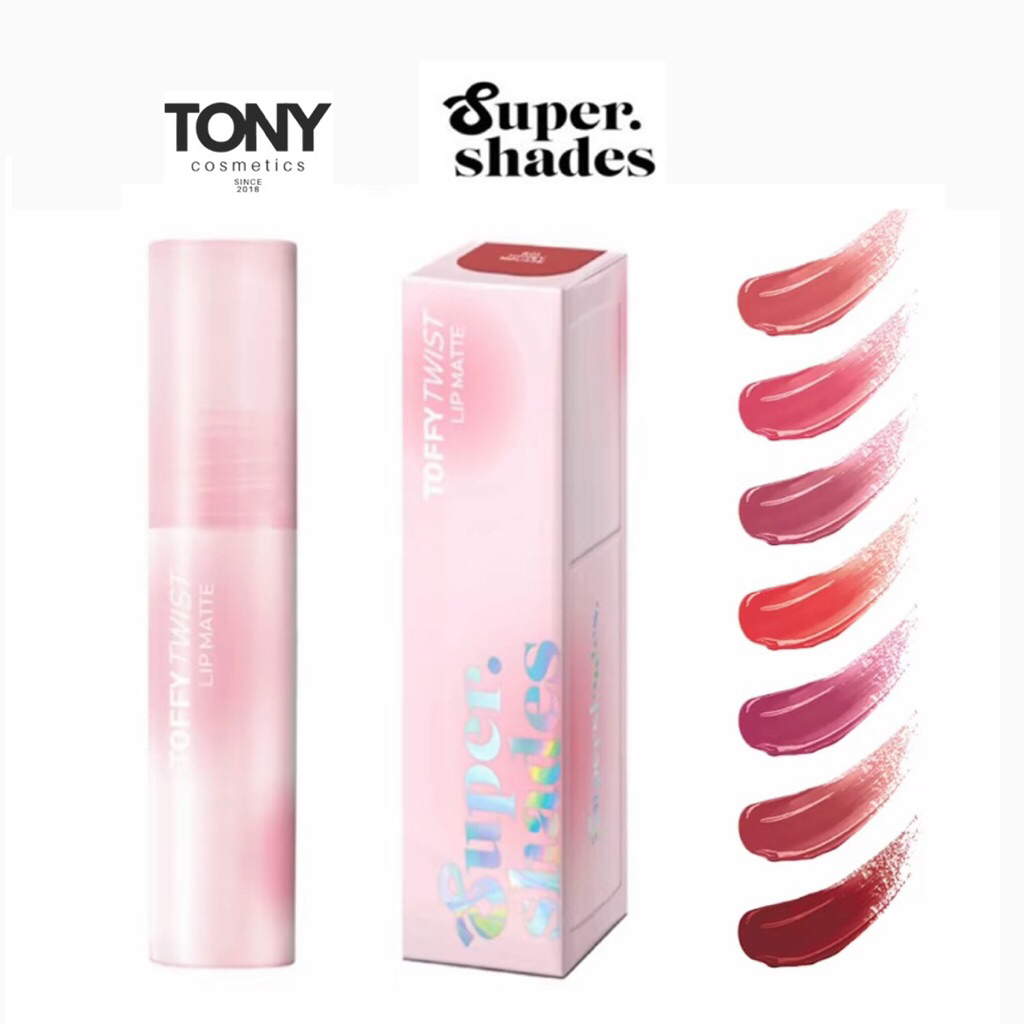 SUPERSHADES Toffy Twist Lip Matte l ซุปเปอร์เฉด ทอฟฟี่ ทวิสต์ ลิป แมท ลิปทิ้นท์แมท บางเบา สีชัด ติดท