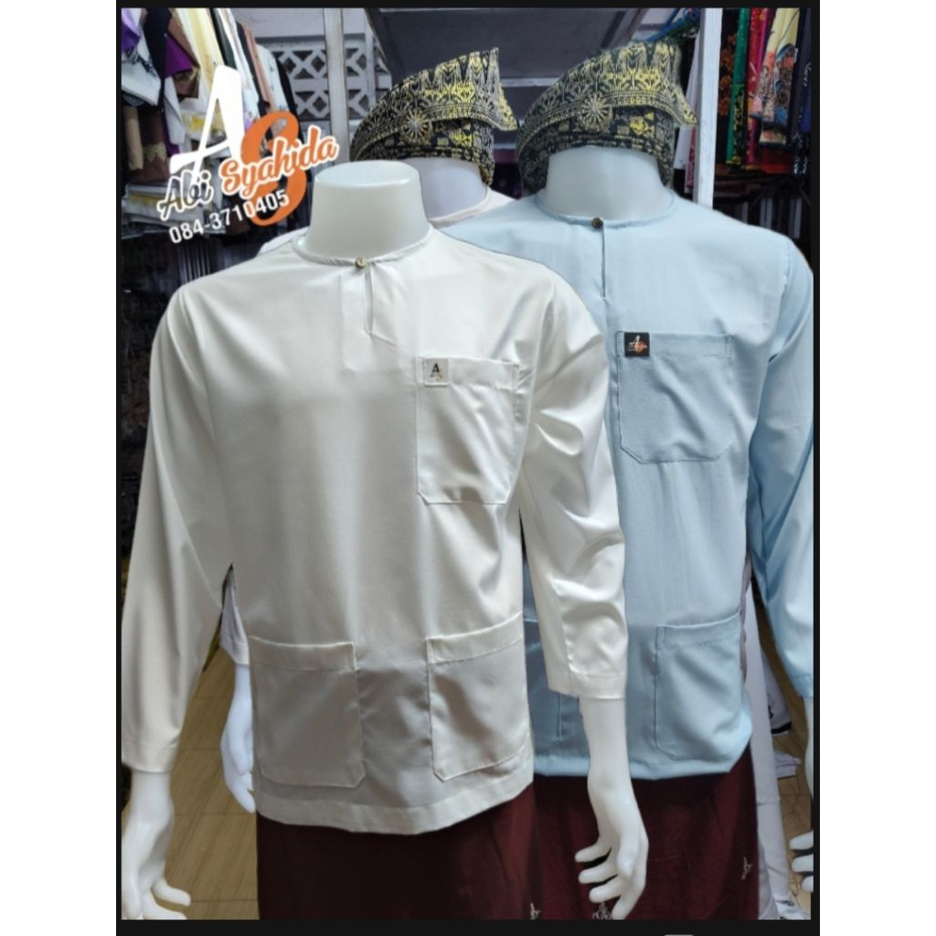 เสื้อมะกีเลา เสื้อมาลายู เสื้อผู้ชาย  เสื้อลายปาเต๊ะ
