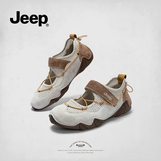 🇹🇭พร้อมส่ง🇹🇭JEEP รองเท้าแมรี่เจนผู้หญิง รุ่นใหม่ ระบายอากาศดี ไม่อับเท้า น้ำหนักเบา รองเท้าผ้าใบตาข่ายแฟชั่น