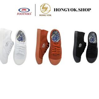 รองเท้านักเรียน Footniks สีดำ/ขาว/น้ำตาล   F205