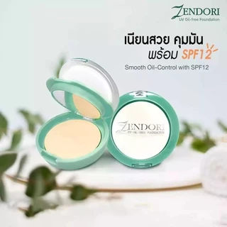 (แพ็ค 6 ตลับ) ZENDORI UV OIL POWDER FOUNDATION (สีเขียว) - เซนโดริ แป้งผสมรองพื้น (8 g.)