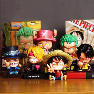 ✅พร้อมส่งในไทย✅ Luffy ตุ๊กตาฟิกเกอร์ Zoro Sanji Ace Nami Robin ขนาดเล็ก 8-10 ซม. ของเล่นสําหรับเด็ก