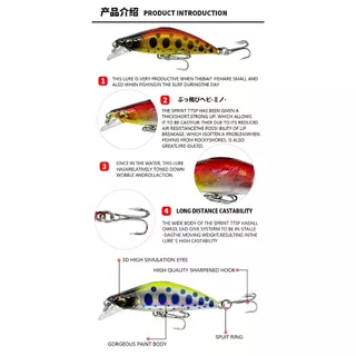 เหยื่อปลั๊ก UL Sinking 5cm 5.2กรัม เหยื่อตกปลากระสูบ R150