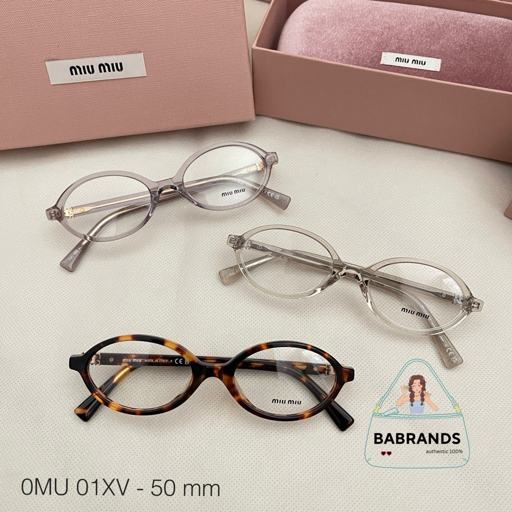 🔥พร้อมส่ง🔥New💯 Miu Miu regard dark honey รุ่นฮิต✔️0MU 01XV 50 mm เดโม่เลนส์