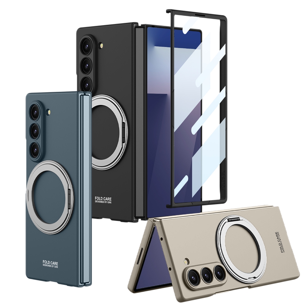เคส Fold7 วงแหวนหมุนได้ 360องศา เนื้อแมตต์ +กระจก Case  360 Matt +Glass (THพร้อมส่ง ในไทย)