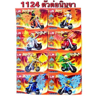 บล็อกเเละตัวต่อ ตัวต่อนินจา ตัวต่อ นินจา ของเล่นของสะสม เช็ต 8กล่อง
