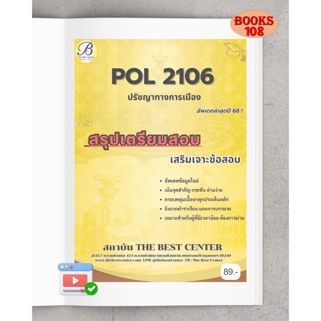 POL2106 ปรัชญาทางการเมือง สรุปเตรียมสอบ เสริมเจาะข้อสอบล่าสุด 68