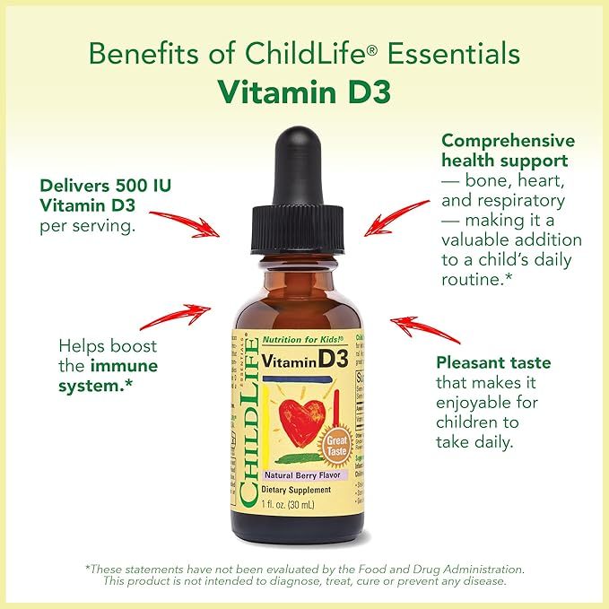 Childlife, Vitamin D3, Natural Berry Flavor, 1 Fl oz.
