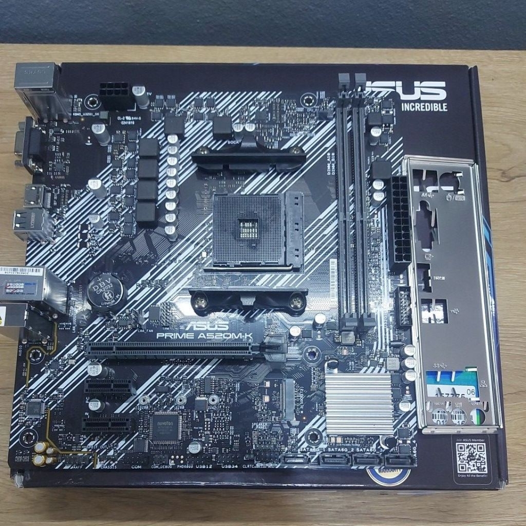 เมนบอร์ด asus prime A520M-K มือสองครบกล่อง