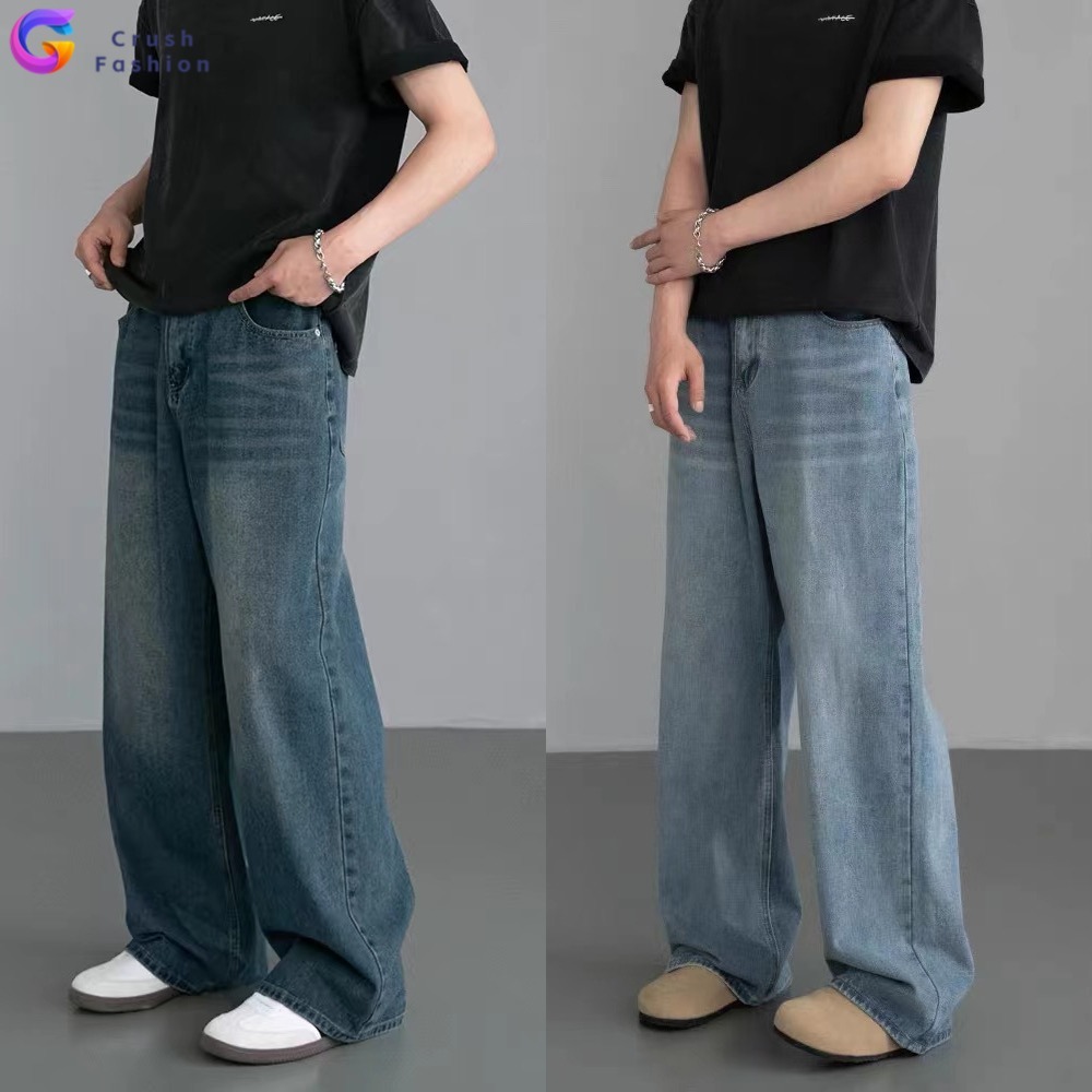 Crush กางเกงยีนส์ชาย สไตล์ลุยส์✨เทรนด์ฮิตคนรุ่นใหม่ ใส่สบาย ไซส์กว้าง พร้อมส่ง M-3XL