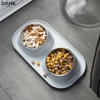 ชามอาหารสัตว์เลี้ยงกันมด 2 หลุม มีช่องใส่น้ำ เอียง 15 องศา Twin Pet Bowls DAHK Pet