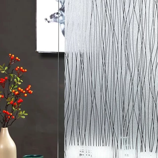ฟิล์มติดกระจก สูญญากาศ 45/60/90x200cm ม้วนเดียว เหมาะสำหรับประตูบานเลื่อนห้องน้ำ Window film