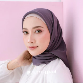 ฮิญาบสามเหลี่ยมนำเข้าจากอินโดนีเซีย สีพื้นรุ่นเลเซอร์คัท