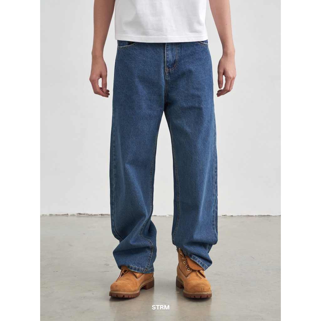 EASY WIDE JEANS  กางเกงยีนส์ทรงขากว้าง