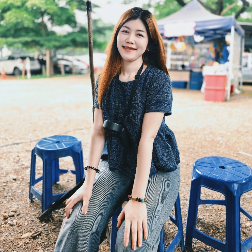 🆂🅸🆁🅸🅿🅷🅰🅵🅰🅸 เสื้อแขนสั้น ชายระบาย ผ้าฟอกสโตน สไตล์มินิมอล พร้อมส่ง