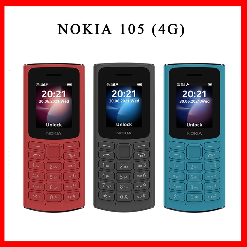 Nokia 105 (4G) 2023 มือถือปุ่มกด 2 ซิม พร้อมวิทยุ FM