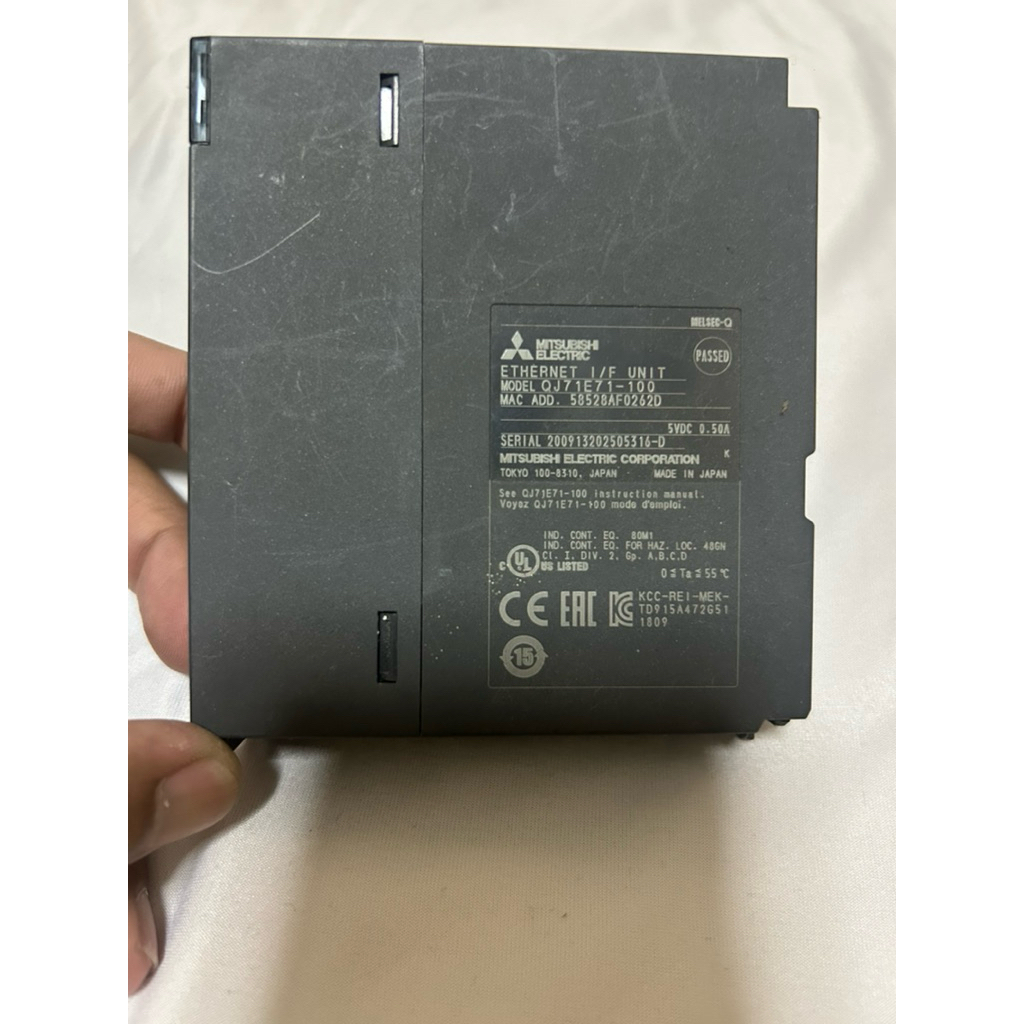 โมดูล Ethernet QJ71E71-100 Mitsubishi MELSEC-Q มือสอง