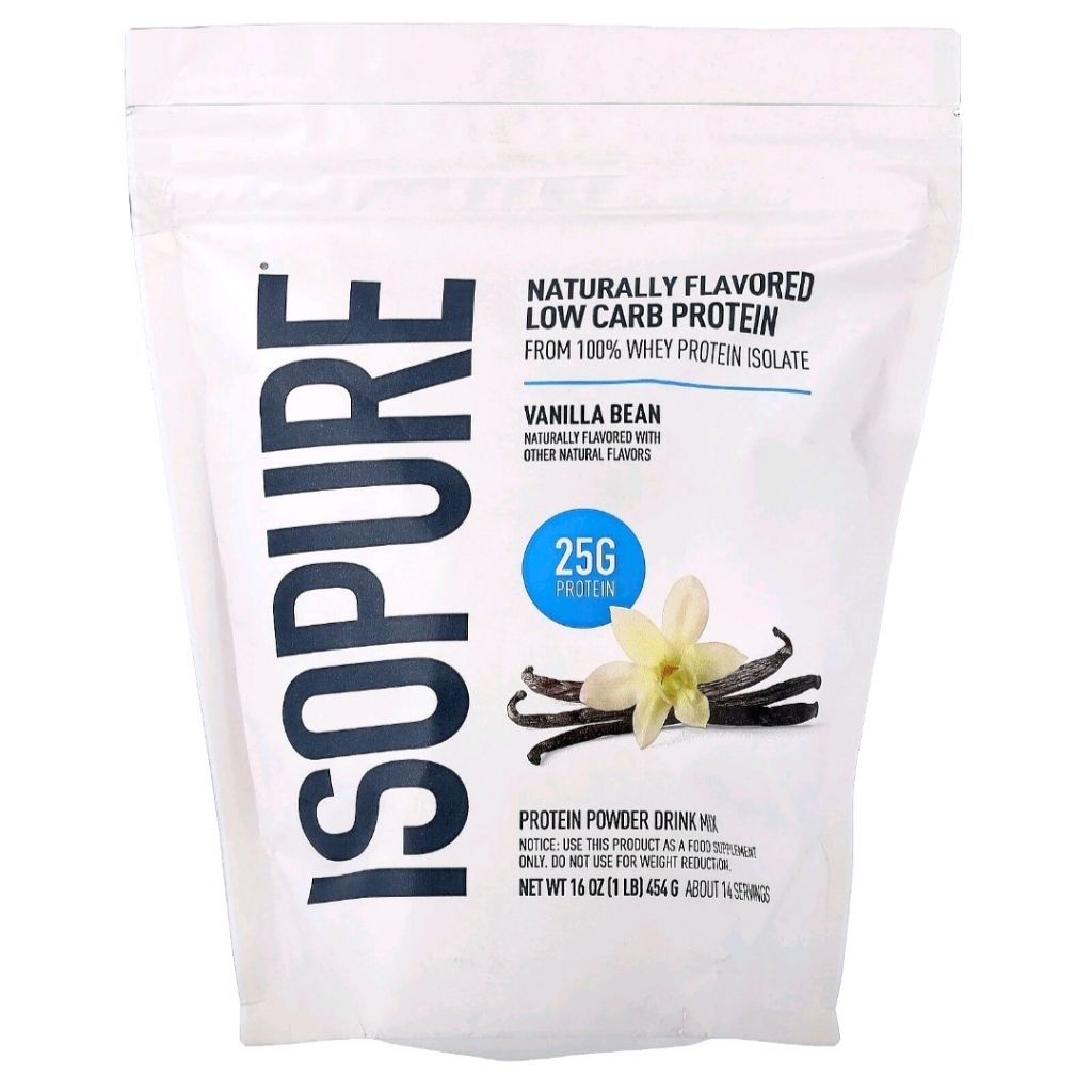 Isopure, Low Carb Protein Powder, Tahitian Vanilla, 1 lb (454 g)