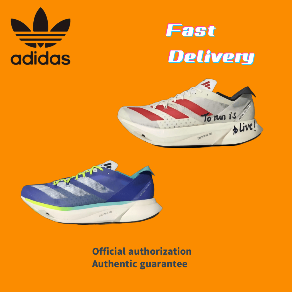 ✔ การรับประกันของแท้ ✔ad Adizero Adios Pro 3รองเท้าผ้าใบ สุดฮิตรองเท้าวิ่งระยะยาว รองเท้าวิ่ง