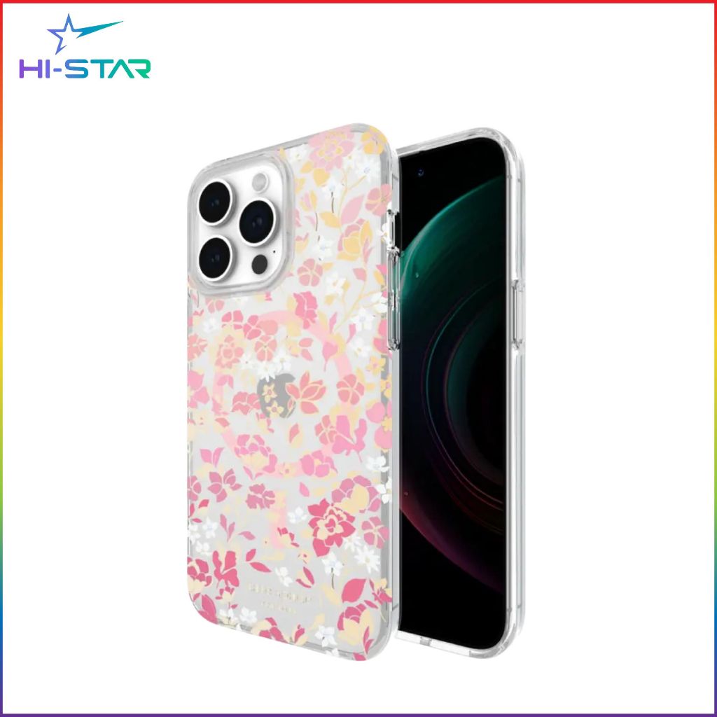 Mobest เคสใสลายดอกไม้กันกระแทก Magnetic Charger  สำหรับ i14promax 15promax 16 16pro 16promax - รูปที่ 5