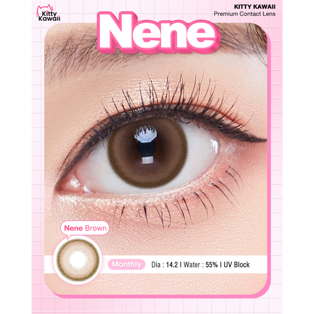Kitty Kawaii Contact Lens : Nene - คอนแทคเลนส์รายเดือนคิตตี้ คาวาอิ พัส (VIAL) - 3