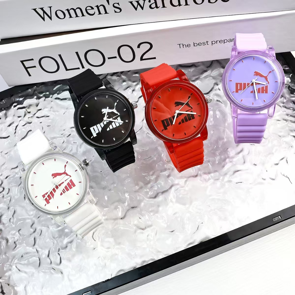 นาฬิกาแฟชั่น นาฬิกาผู้หญิงผู้ชาย  นาฬิกาสายยาง ส่งจากไทย