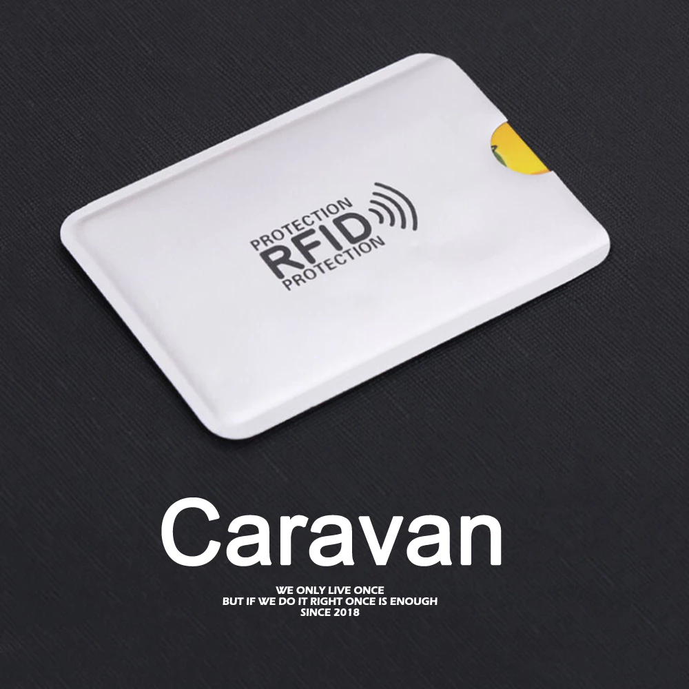 Caravan Crew RFID Card holder ปลอกบัตรเครดิต ที่ใส่บัตร RFID อลูมิเนียมความปลอดภัย,