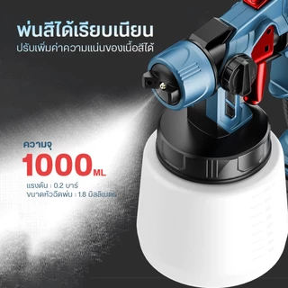 MASARU กาพ่นสีไฟฟ้า SCWG-700 ไร้สาย 400W อุปกรณ์ทาสี กาพ่นสี แบตเตอรี่ PTB10-2040