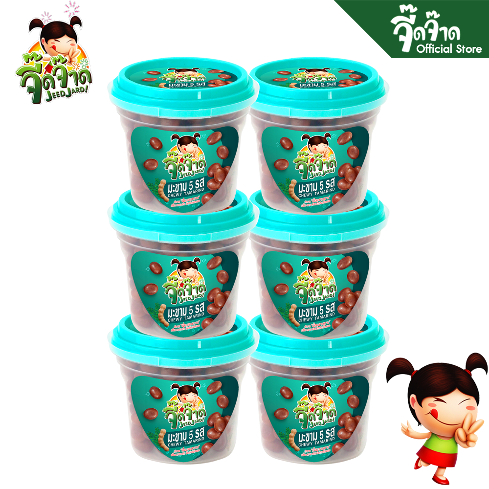 จี๊ดจ๊าด มะขาม5รส 80 กรัม (แพ็ค 6 กระปุก) ขนาด 480 กรัม