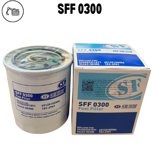 กรองโซล่า KUBOTA KX91-3 Sure Filter SFF 0300 / 34462-00300 MITSUBISHI