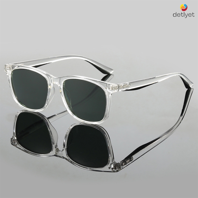 COD แว่นตากันแดดกรอบเหลี่ยมวินเทจแฟชั่นป้องกันรังสียูวีแว่นตาโพลาไรซ์ผู้ชายและผู้หญิง-detlyet