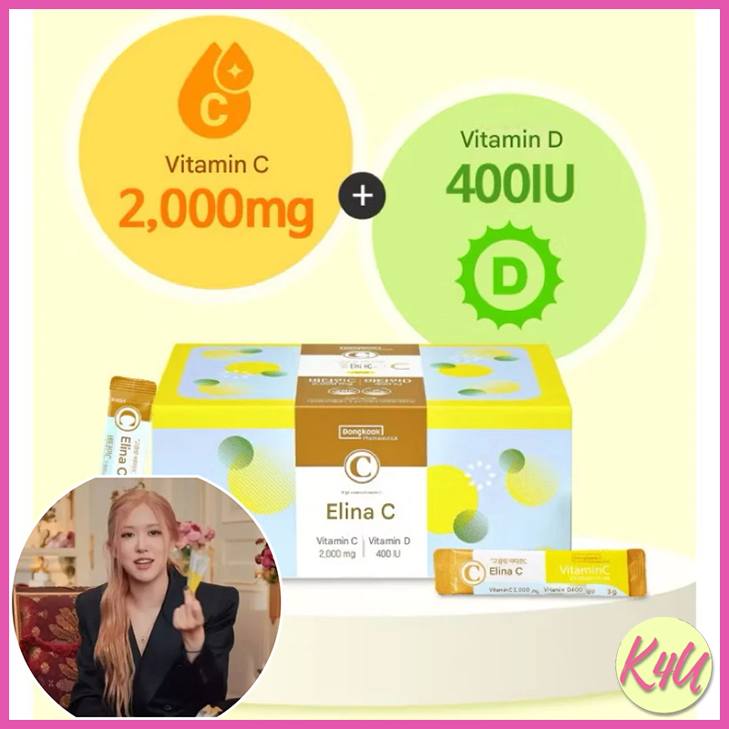 ✨ DONGKOOK Elina C Vitanmin C 2000ml + D 4000IU วิตามิน/สารต้านอนุมูลอิสระ/สุขภาพกระดูก/ภูมิคุ้มกัน
