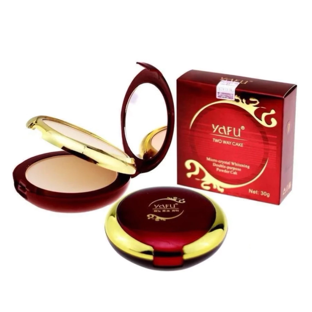 แป้งยาฟู (ตลับแดง) YAFU Powder Cake 2 ชั้น แป้งพัฟหน้าเนียนใส