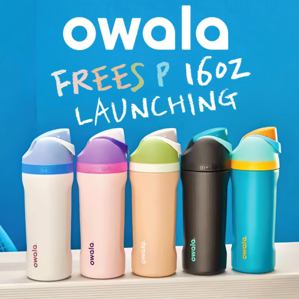 งานแท้ สีใหม่ 🍀#พร้อมส่ง Owala Kid จาก อเมริกา : Owala Kid FreeSip 16 oz. Stainless Steel Water Bott