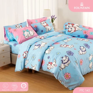 Fountain FTC142 การ์ตูน Marie ลิขสิทธิ์แท้ Disney สัมผัสนุ่มลื่น ชุดเครื่องนอนฟาวน์เทน ผ้าปูที่นอน ผ้านวม