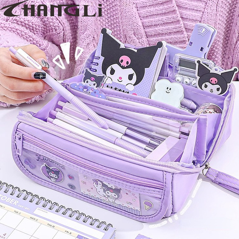 ถุงดินสอ COD ความจุขนาดใหญ่ 9 ชั้น pencil case นักเรียน กล่องดินสอ diy ความคิดสร้างสรรค์ ตลับดินสอ