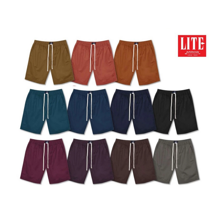 กางเกงขาสั้นเอวยางยืด Cotton 100% ARROW LITE