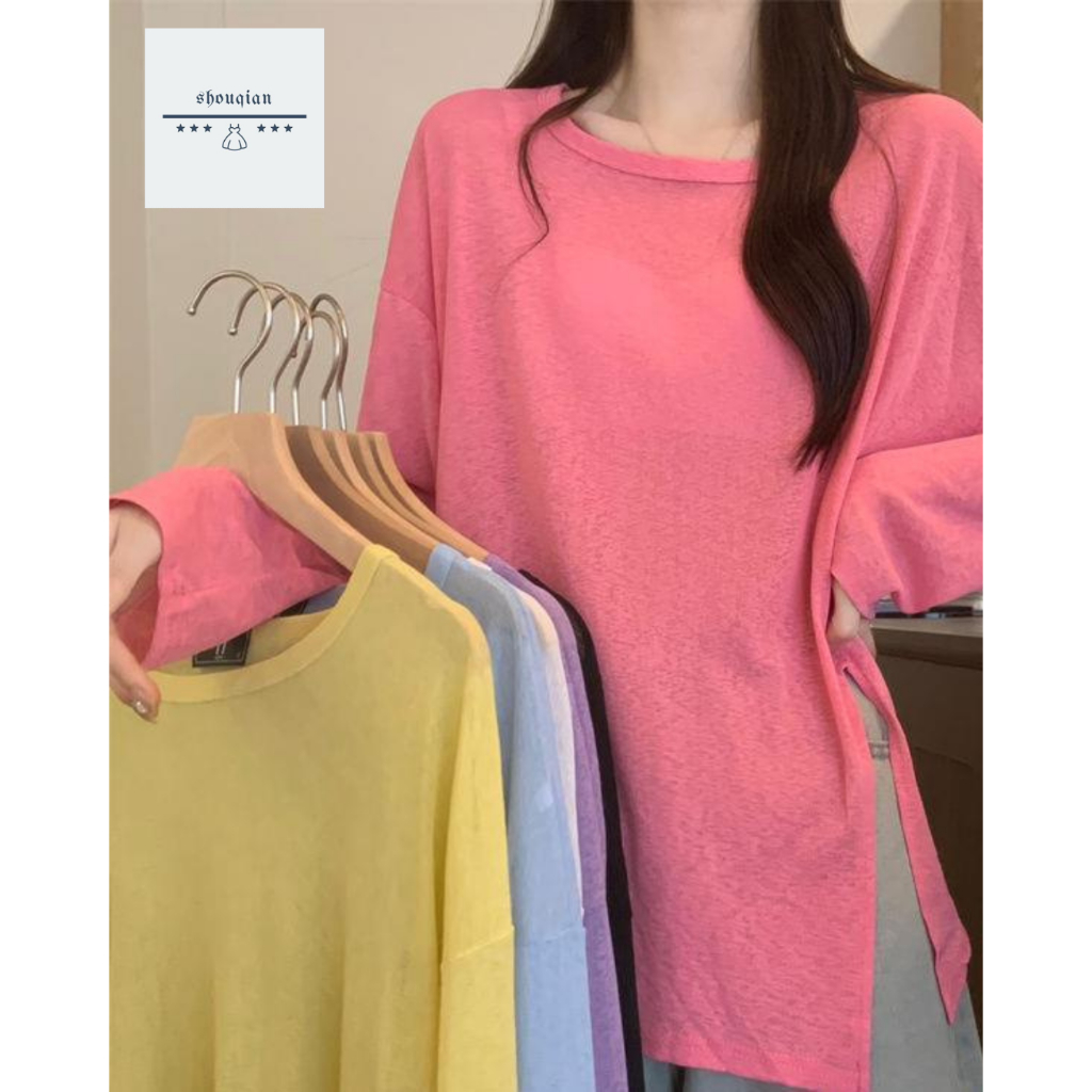 พร้อมส่งในไทย** เสื้อคลุมบางสำหรับผู้หญิง เสื้ิอใส่หน้าร้อนซํบด้านใน Y211