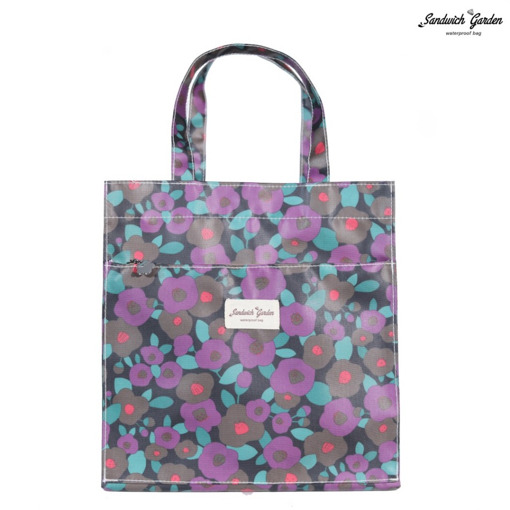 [ใหม่! ผ้าเคลือบกันน้ำแบบด้าน นิ่มแต่เป็นทรง] กระเป๋าใส่กล่องข้าว แบรนด์ Sandwich Garden