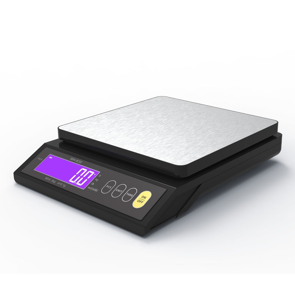 ตาชั่งดิจิตอล รุ่น WH-B30 (0.1g/5KG) ชาร์จได้ Type C ใส่ถ่าน AAA ได้ เครื่องชั่งน้ำหนักอาหาร