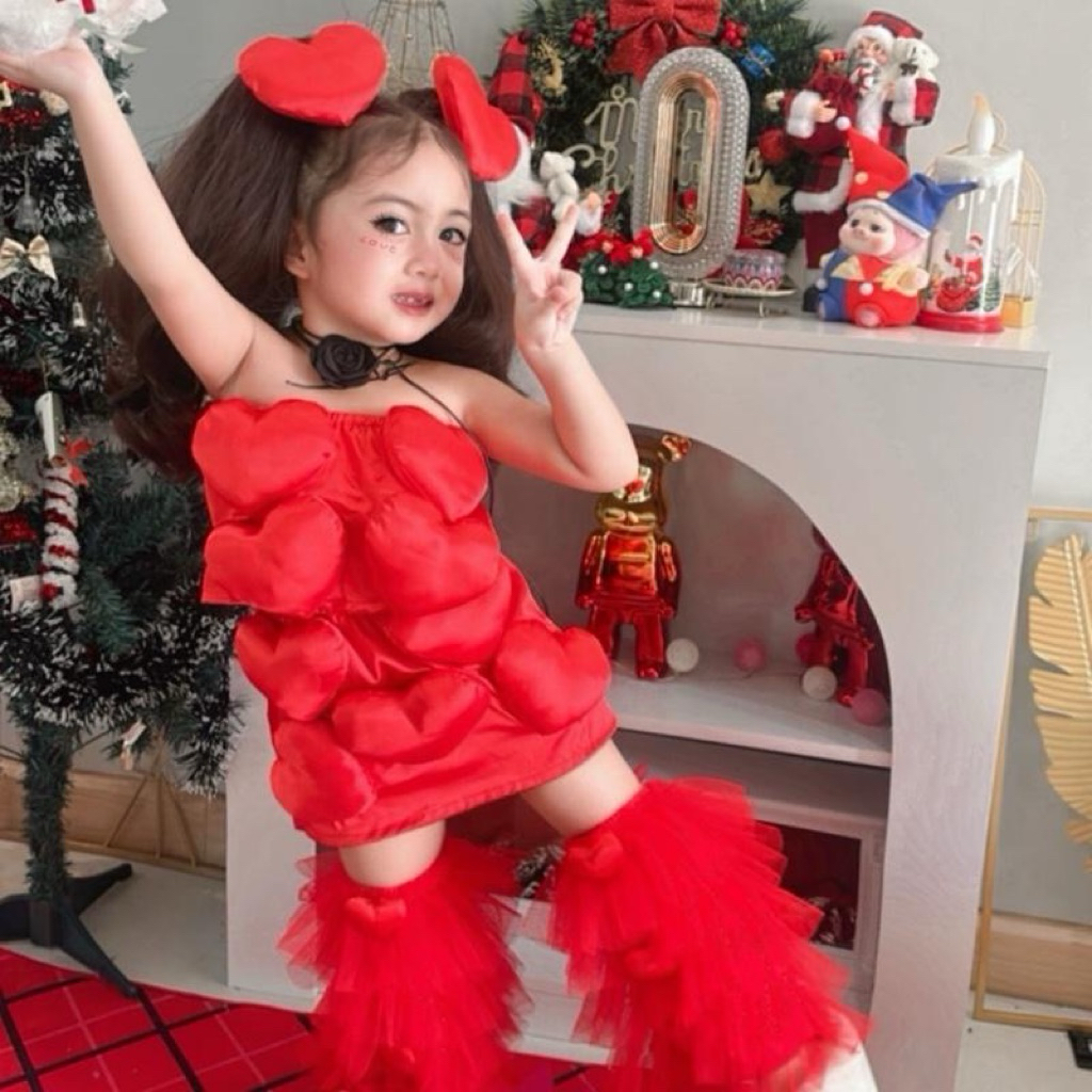 6 ชิ้น หัวใจ พร้อมปลอกขา กิ๊บผม