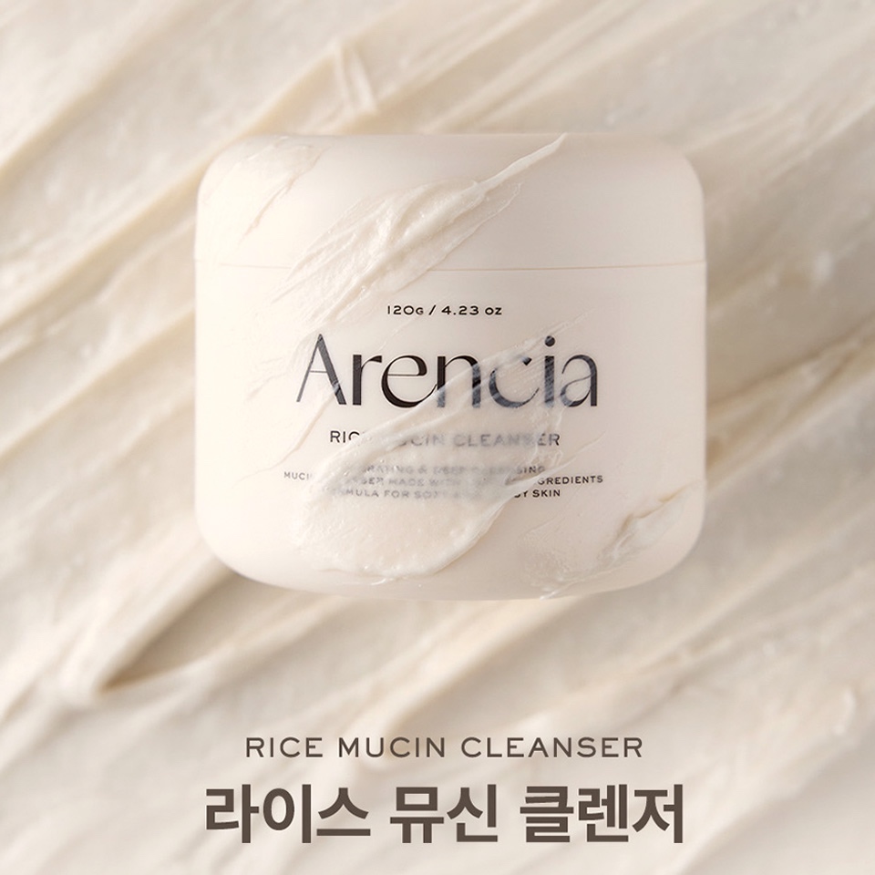 🍀 ARENCIA : แท้พร้อมส่ง exp.2028 fresh green rice mochi cleanser, rice mucin cleanser 120g - รูปที่ 5